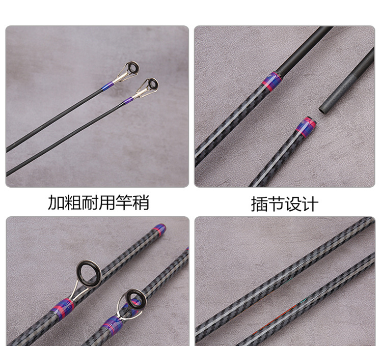 Cross-border fiberglass reinforced plastic Lull rod insert joint rod ML adjustable lull rod foreign trade Amazon long-distance throwing road sliding rod fishing rod pic 34