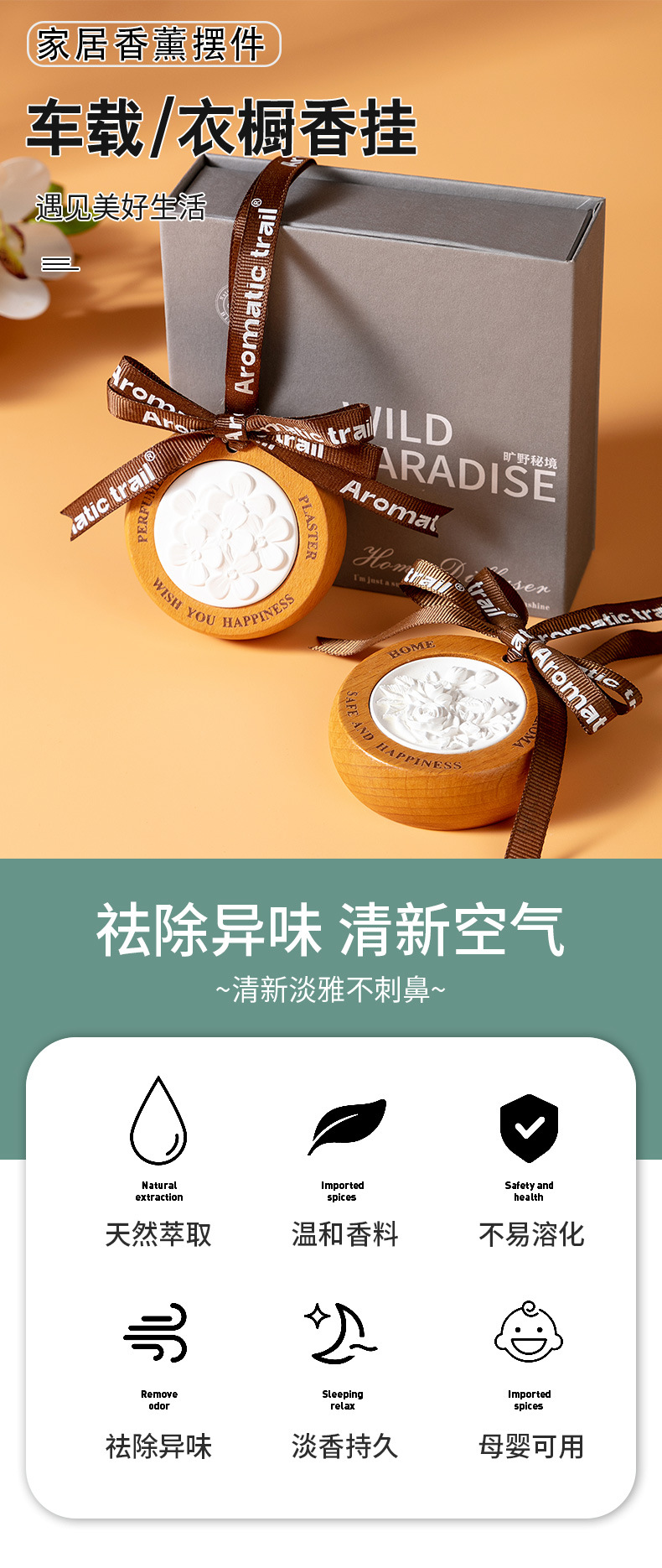 新款创意香挂车载香薰衣柜家用衣橱挂件持久扩香氛生日礼物批发1详情11