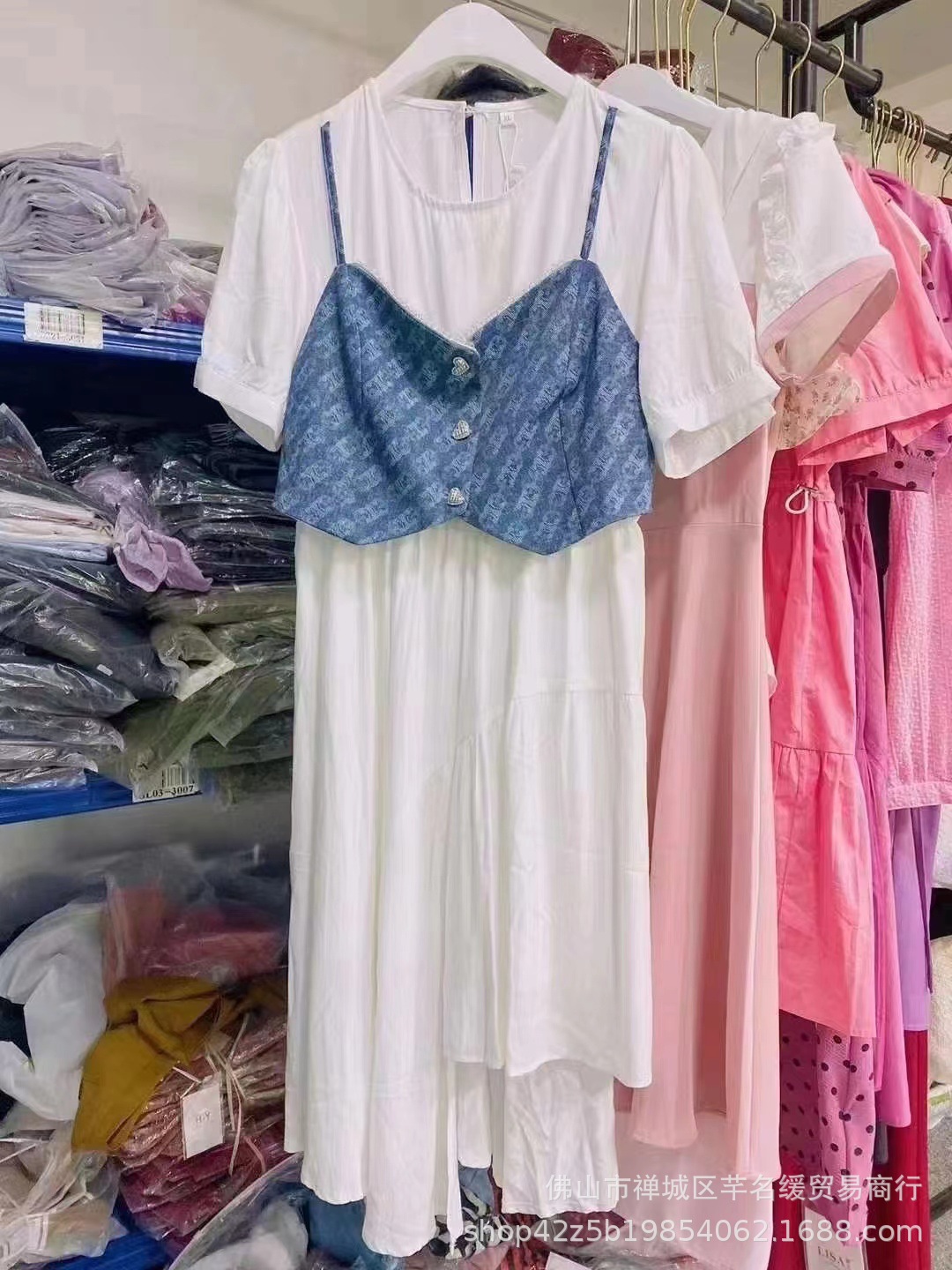 Early spring petite elegant dress for women 2023 summer waist-cinching and slimming lady chiffon floral mid-length dress pic 31