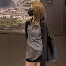 轻薄亲肤V领波点设计感遮肉显瘦打底短袖T恤女夏季新品百搭上衣潮详情31