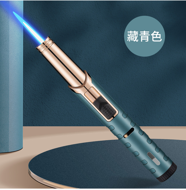 Simple moxibustion windproof lighter, cigar red mini compact high-temperature resistant creative inflatable Wenzhou lighter pic 28