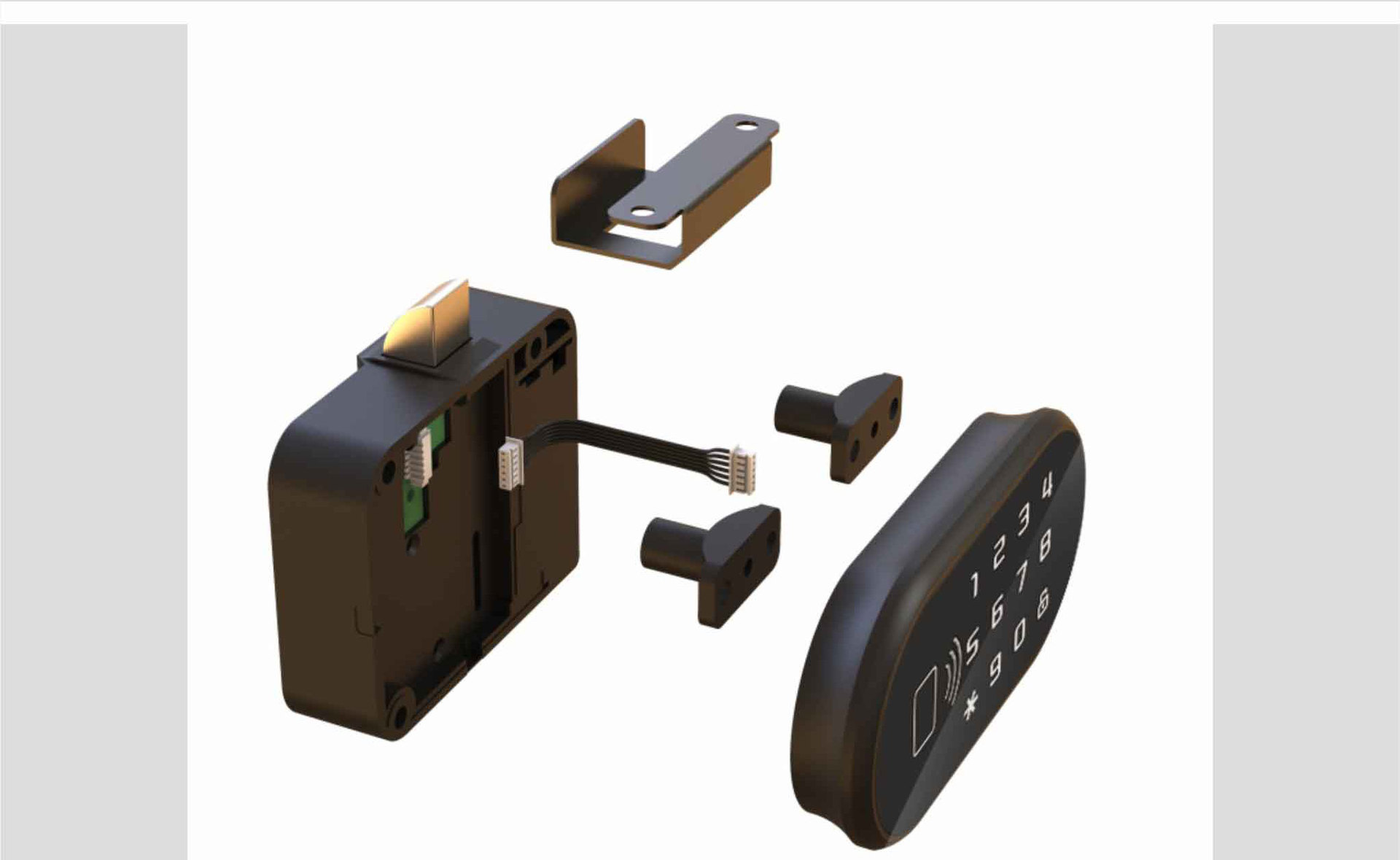 抽屉刷卡密码锁智能电子锁家用鞋柜床头衣柜门锁办公桌文件抽屉锁详情6