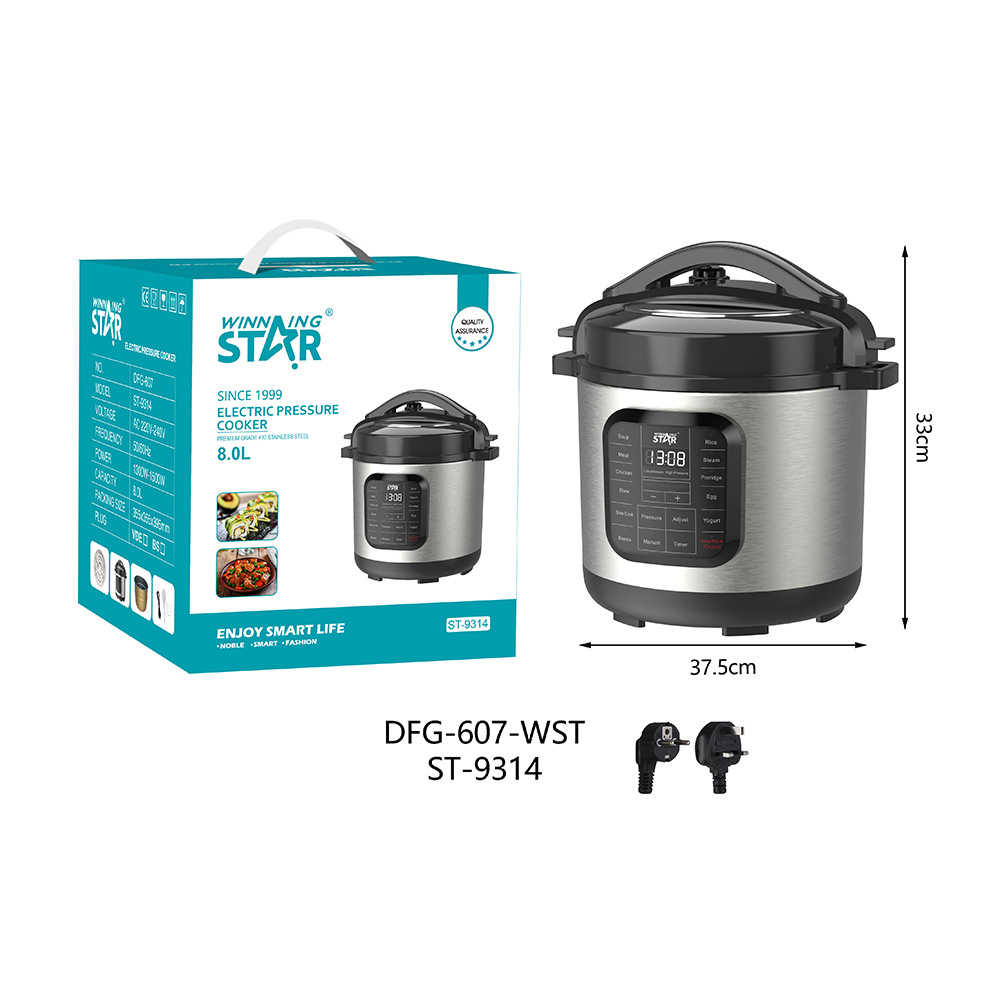 Winningstar European and British standard stainless steel 8L multi-functional rice cooker and electric pressure cooker for cooking, making soup and keeping warm pic 3