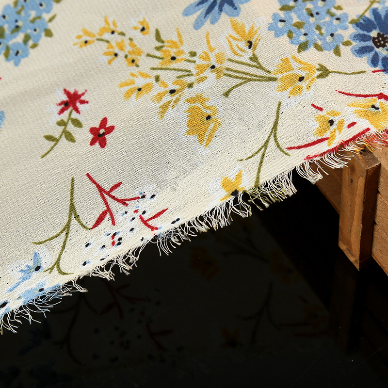 75d pearl chiffon small floral print fabric, polyester chiffon sun protection mask fabric, four-sided elastic printed fabric pic 19