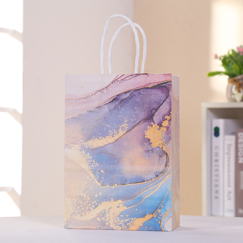Factory wholesale of hand-held paper bags, kraft paper bags, party and party gift bags, gift bags, candy bags, customized pic 7