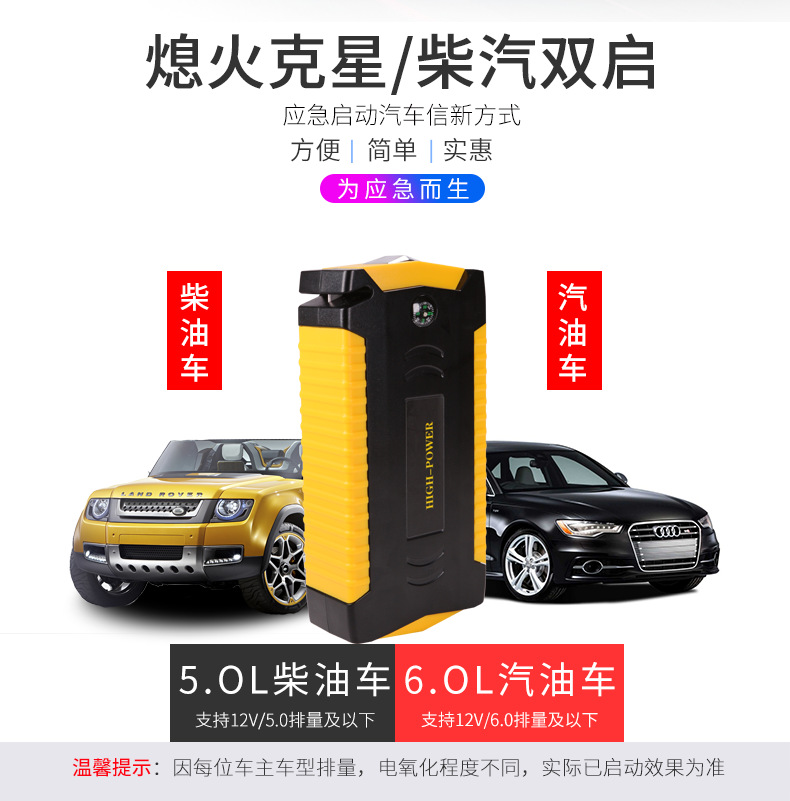 12v car emergency start power supply, a powerful emergency ignition rescue tool for car batteries pic 5