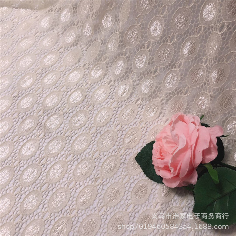 Factory direct sales of brocade dot lace fabric, elastic bright silk lace fabric for clothing, dresses and accessories pic 11