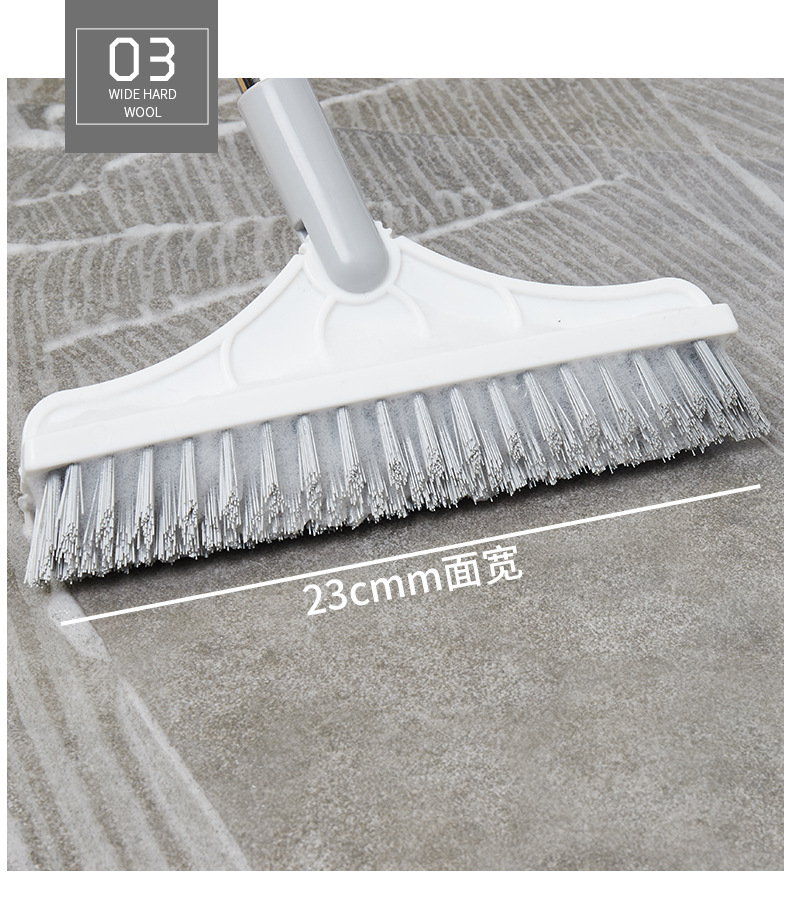 Hard bristle floor brush, floor crack brush, bathroom wash, corner and toilet tile brush, crack cleaning brush, glass scraper brush, broom pic 24