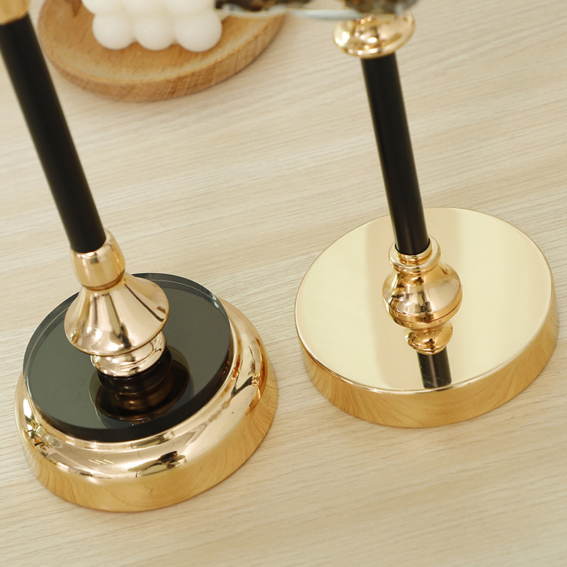 2022 New Style crystal candlestick New Year Gift, multi-specification Lotus Company wedding home metal props pic 8