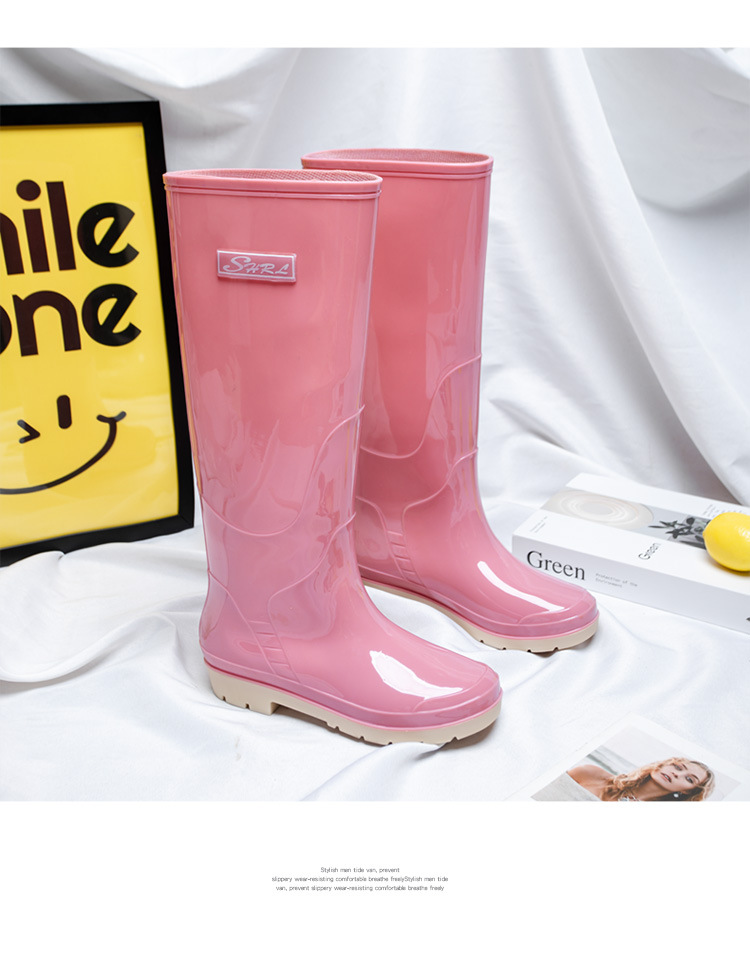 特高长筒雨鞋女款户外防水防滑耐磨高筒水鞋新款时尚赶海厨房雨靴详情9
