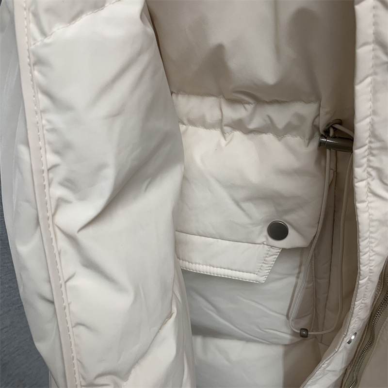 Mid-length goose down jacket for women 2022 new style Korean version knee-length thickened slimming drawstring fashionable warm coat trend pic 30