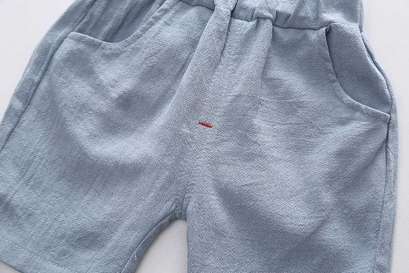 Niño chino estilo han bebé algodón lino manga corta ropa de estilo nacional para niños moda nacional para niños año del tigre conjunto de dos piezas pic 13