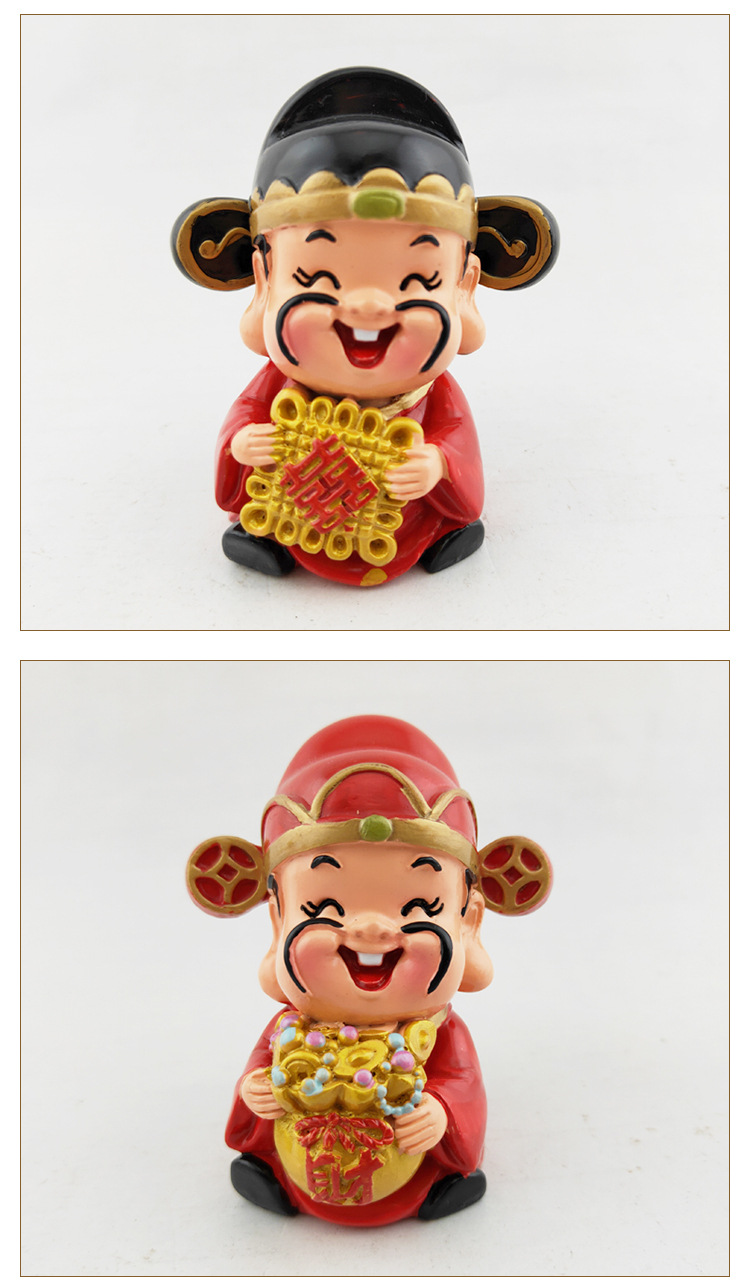 卡通财神五福财神摆件家居装饰中式商务礼品五圣君摆件财神摆设详情12