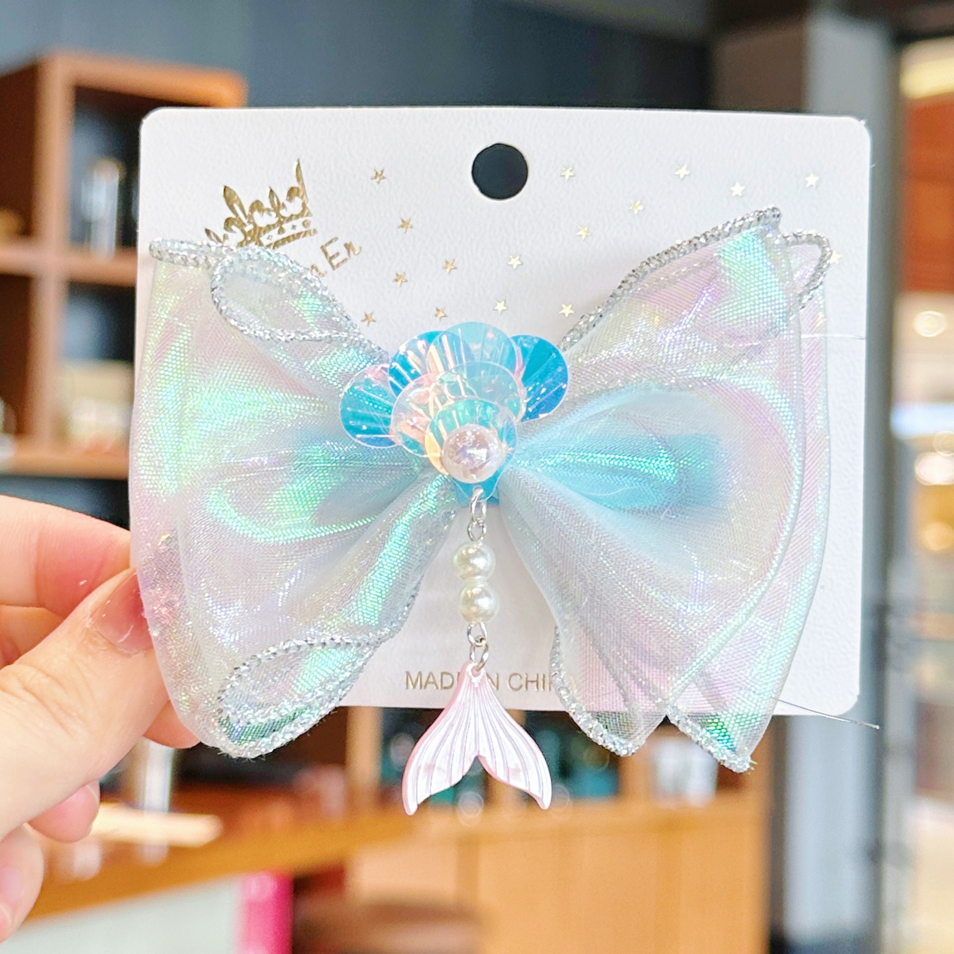 儿童日系 国潮系列精致鱼尾压夹可爱少女甜美超仙鸭嘴夹网红儿童发夹发饰详情15