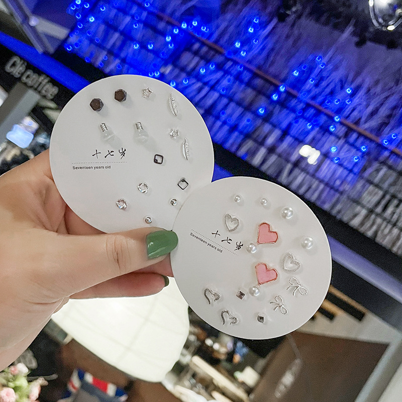 Exquisite and compact one-week stud set of earrings, 2023 new trendy and simple S925 earrings for women pic 66