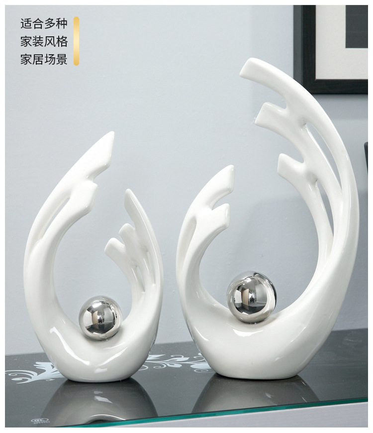 Cross-border simple ceramic ornaments, creative handicrafts, wine cabinets, TV cabinets, decorative items, home ornaments, porcelain souvenirs pic 5