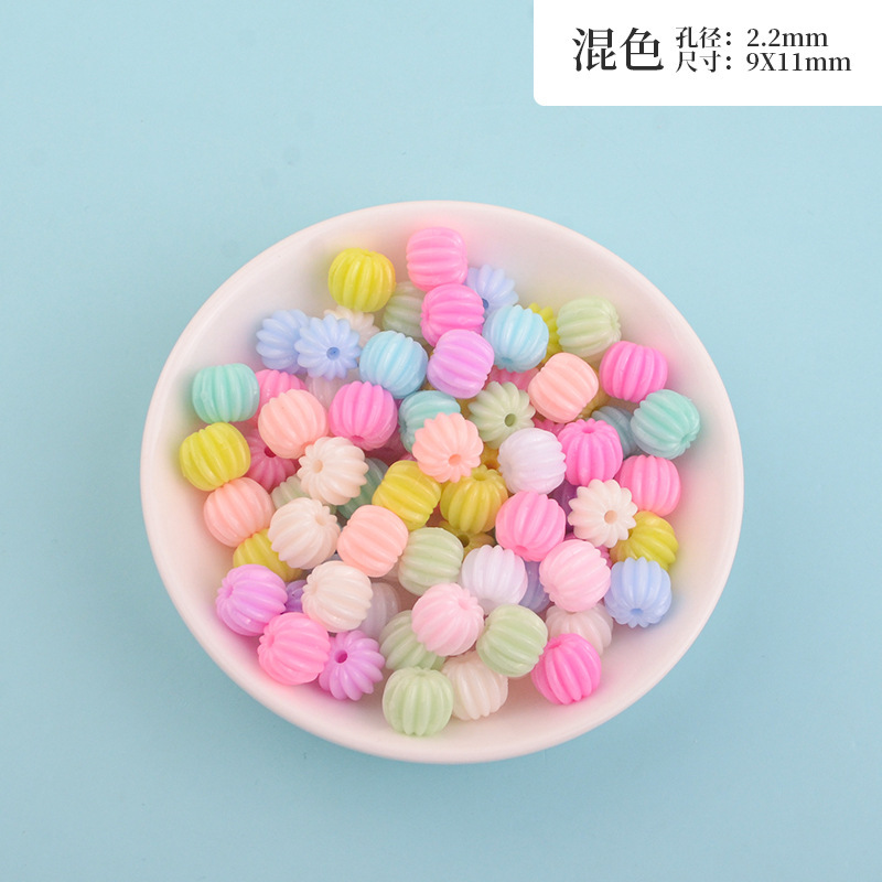 New macaron-colored camellia beads perforated solid rose loose beads diy beading material resin accessories pic 11