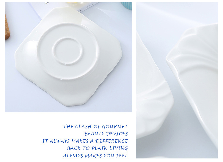 陶瓷白色菜盘子牛排盘西餐盘浅盘平盘碟子意面盘圆形酒店餐厅餐具详情9