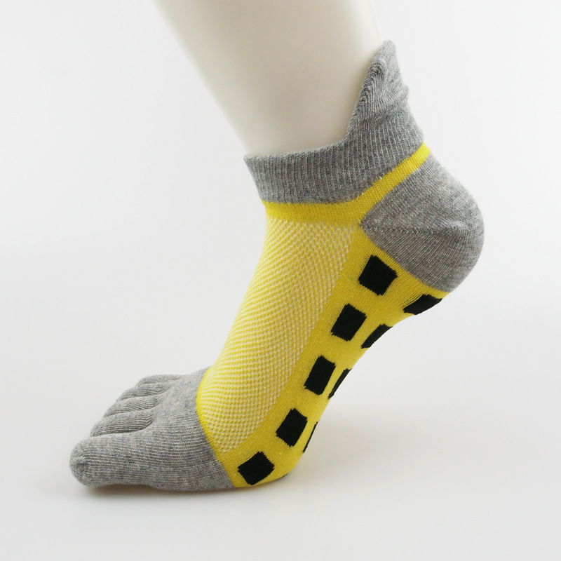 五指袜男士精梳棉休闲舒适中筒分趾船袜 纯色吸汗透气短袜详情10