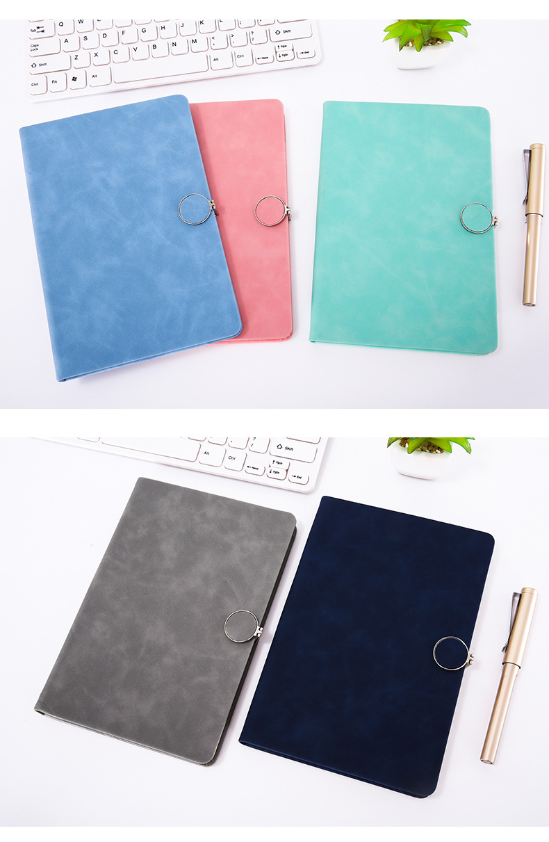 Customized b5 business wholesale notebook set, student planner soft leather gift, a5 notebook custom logo pic 30