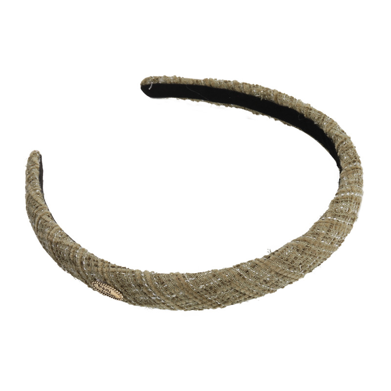French retro tweed facial hair clip and headband, a new trendy hair accessory for women in 2023, with a strong sense of design pic 13