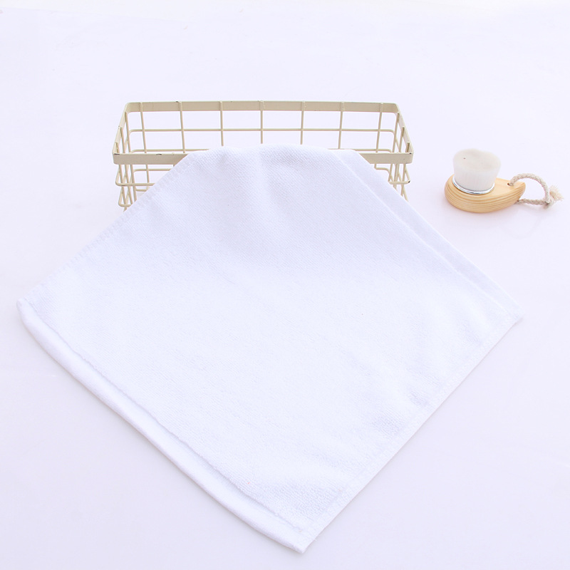 Wholesale pure cotton small square towels 4D kitchen management classification Plain towels thickened absorbent hand towels with digital embroidered LOGO pic 4