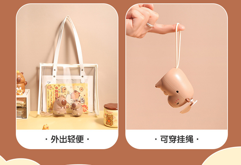萌豚卡通儿童迷你挂脖风扇 手持户外便携USB充电风扇 适合送礼 其他分类新品上市详情6