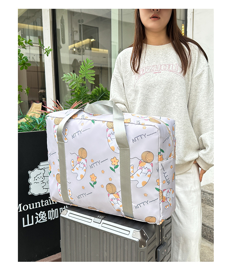 新款可爱大容量手提旅行收纳包衣服收纳袋单肩手提包行李袋旅行包详情19