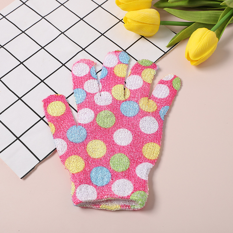 2022新款洗澡手套混色五指涤纶沐浴手套浴室大澡堂专用搓澡手套详情26