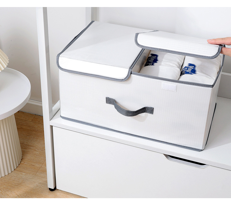 带盖折叠衣服收纳盒衣柜内衣物被子储物收纳箱儿童玩具整理箱详情13