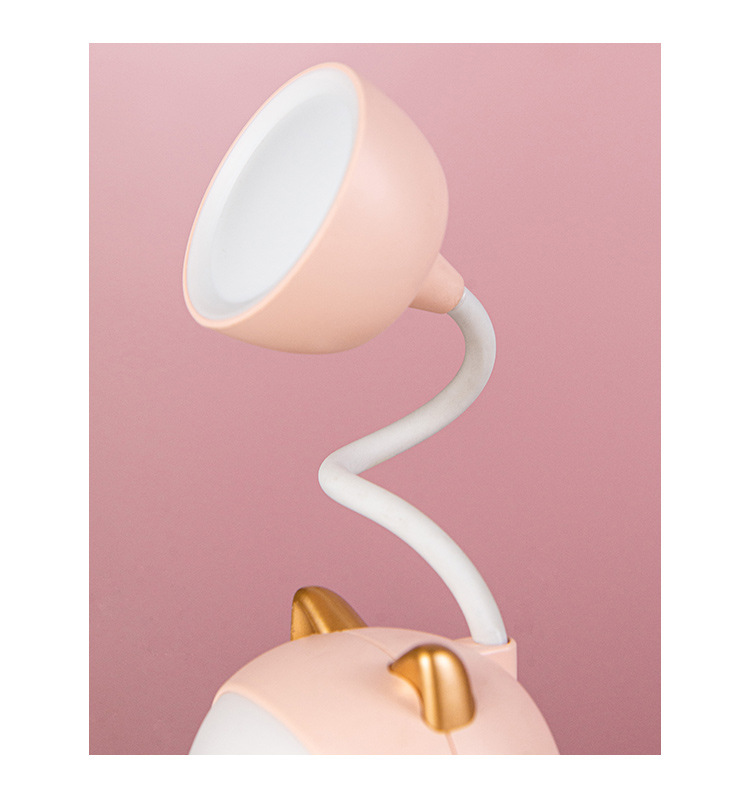 New USB charging desk lamp, Maneki Neko eye-protecting LED desk lamp with pencil sharpener and night light, portable desktop desk lamp pic 9