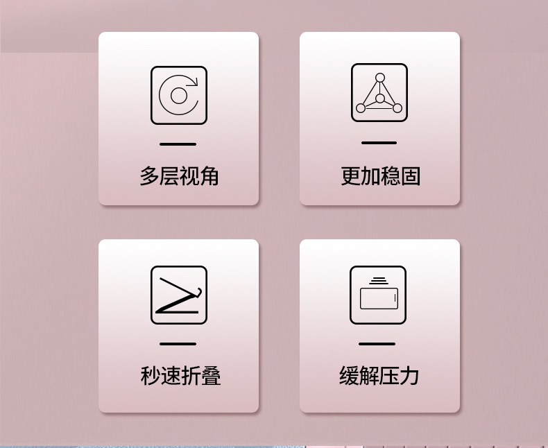 360度折叠旋转金属铝合金支架桌面支架懒人便携手机支架平板支架详情4