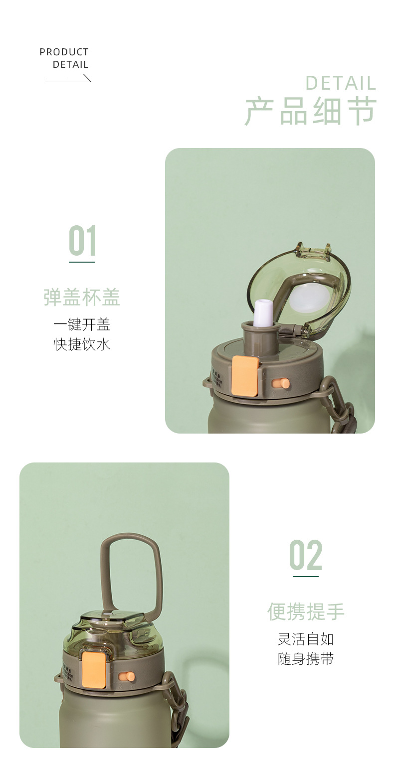 Dodge Rhythm Matte Sports Straw Plastic Cup Tritan large-capacity outdoor Travel Portable handle Water cup pic 10