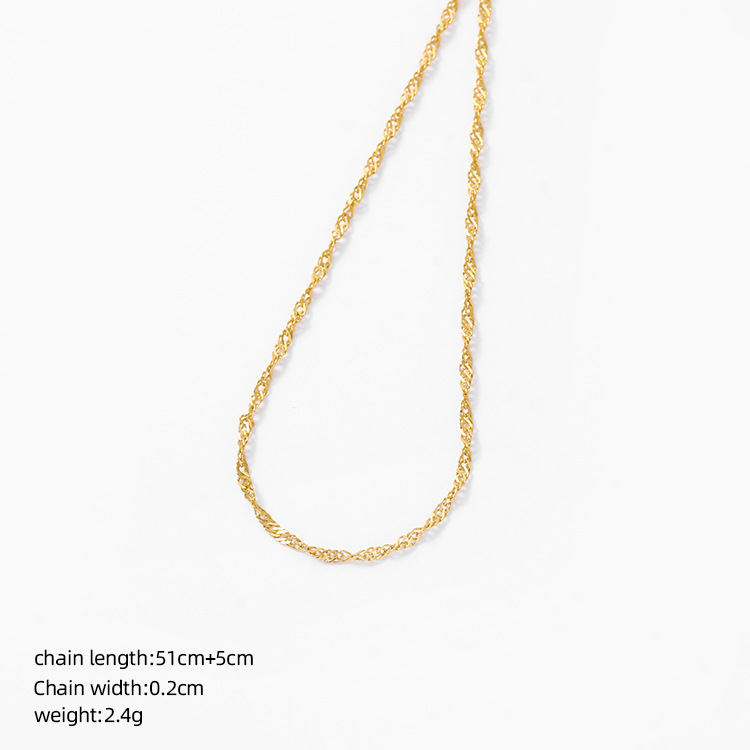 Factory direct sales, cross-border exclusive, simple and versatile snake bone necklace, high-end and light luxury style, a popular photo-taking necklace pic 4