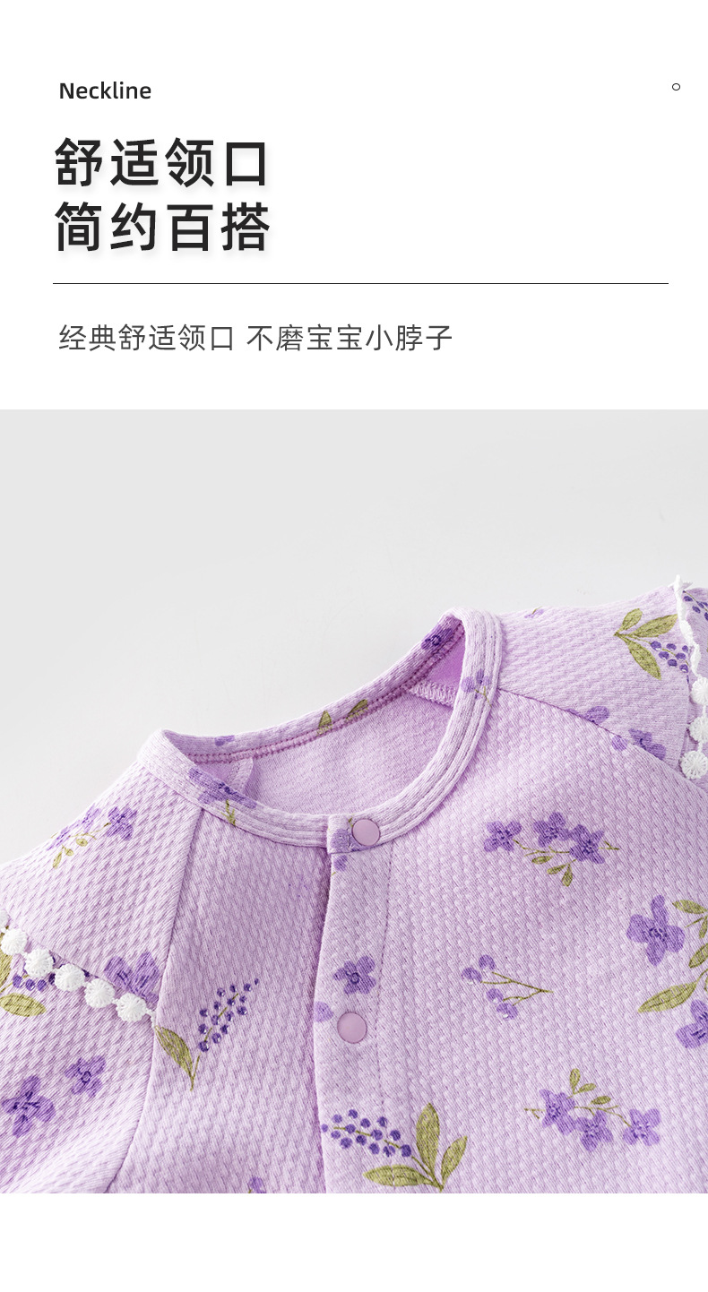 Baby girl one-piece dress for spring and autumn, long-sleeved one-piece dress for babies, baby crawling suit, autumn baby clothes pic 4