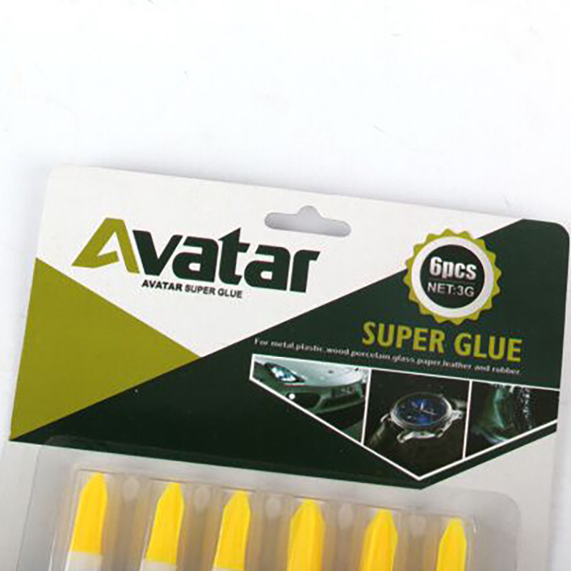源头厂家直销 AVATAR阿凡达6支瞬间胶水皮革专用3g多支包装丙烯酸酯胶详情5
