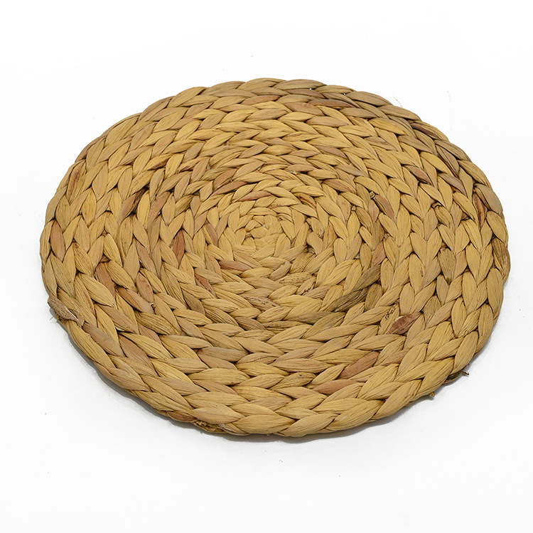 葫芦草餐垫日用圆形隔热餐垫草编简约日系个性垫碗垫水葫芦垫子详情3