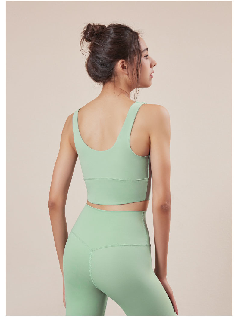 跨境新款莱卡纤维健身运动文胸防震跑步瑜伽背心运动内衣瑜伽服女详情41