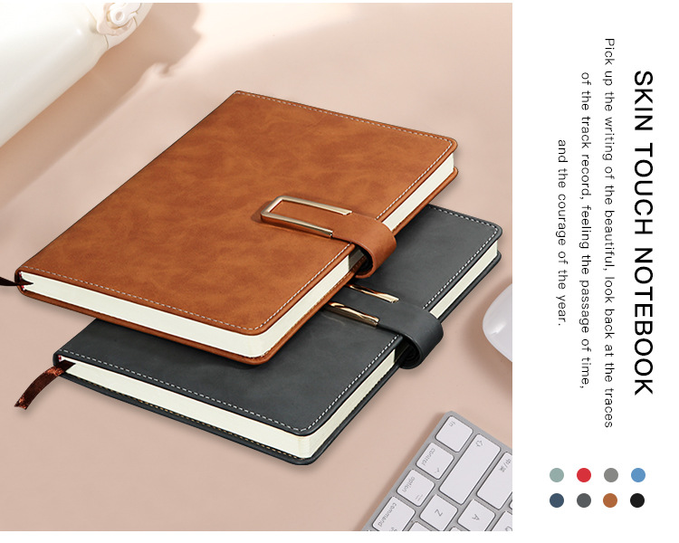 Customized creative a5 magnetic clasp business office notebook, thickened b5 notebook diary, customized logo pic 15