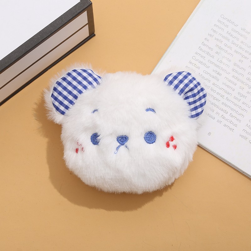 可爱卡通毛绒小熊头动物胸针配饰玩具公仔diy饰品配件别针挂件详情2