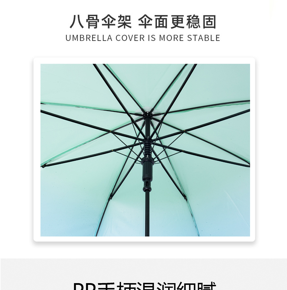 【 Japan and South Korea 】 Xingbao RST gradient Transparent Umbrella, PVC matte plastic umbrella, suitable for adults, long-handled umbrella, fresh and clean pic 18