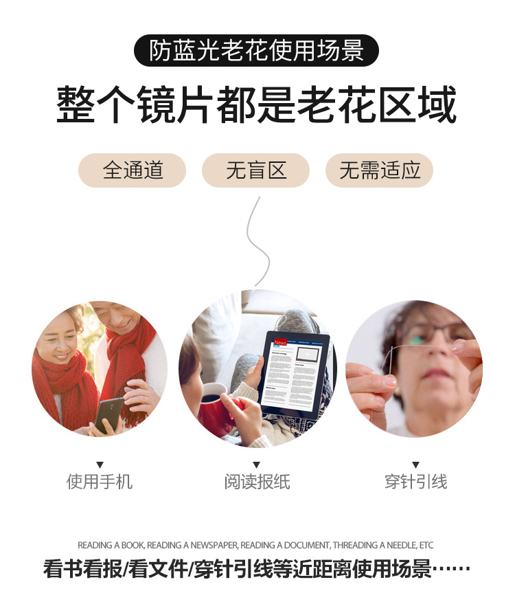 5002/5003/TR90 anti-blue light light bouncing reading glasses, fashionable reading glasses, comfortable street stall reading glasses wholesale pic 3
