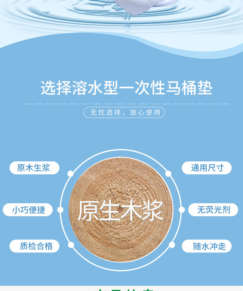 We can design disposable toilet seat covers, water-soluble toilet seat covers, anti-fouling and antibacterial toilet paper in 10-piece packs for export pic 10
