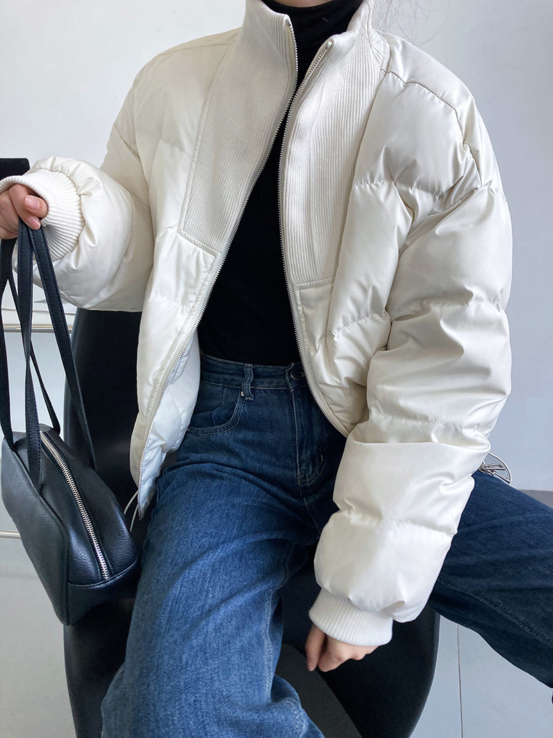 Luxi 2022 New Design sense stand-up collar short Down jacket for petite women 90, white duck down jacket Y33 pic 33