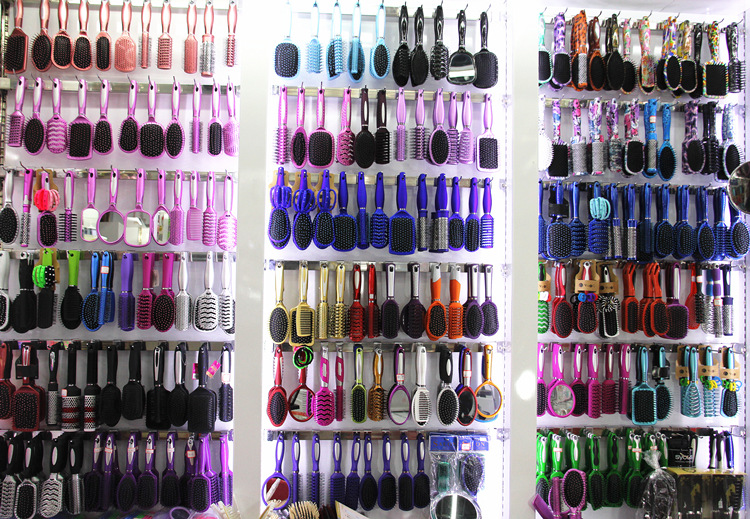 厂家现货塑料气囊按摩梳 美发卷发梳 盒装黑色卡通小猫平板梳子详情15