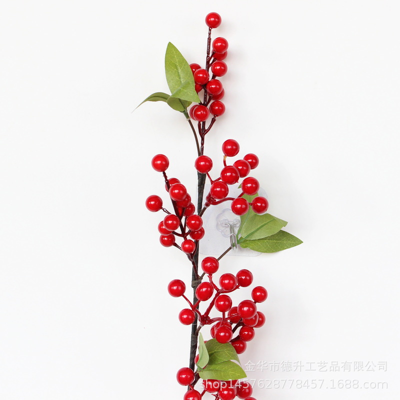Desheng 2022 New Year Simulation Flower Art, New Year Decoration Flower Arrangement, Money Fruit, Winter green Fruit, Housewarming gift pic 3