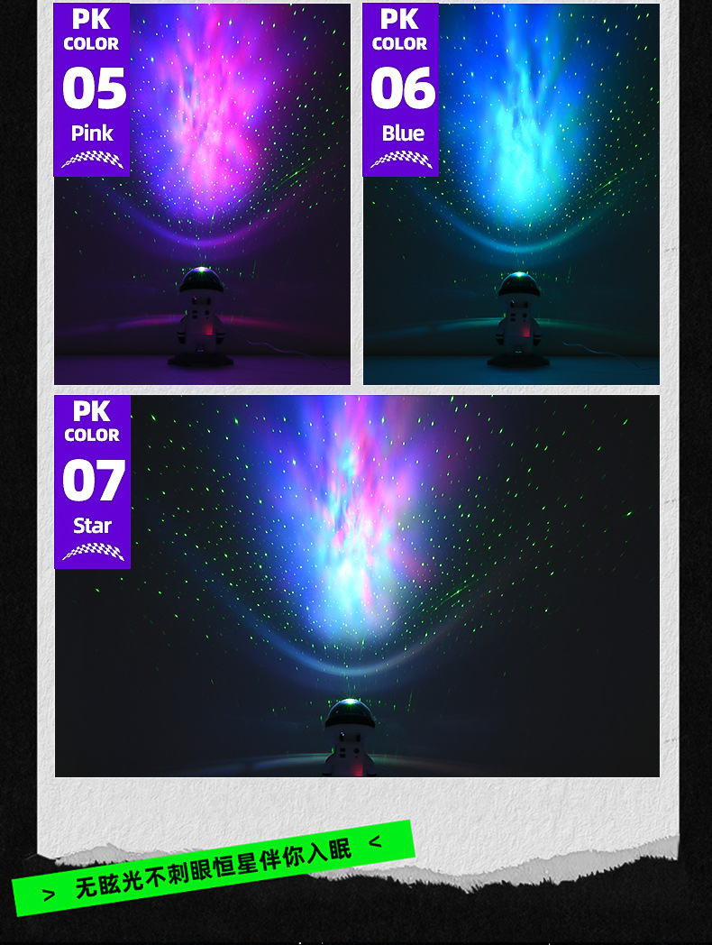 Cross-border new astronaut starry sky projector Night light laser Qixi Festival atmosphere Starry sky Astronaut projection light pic 10