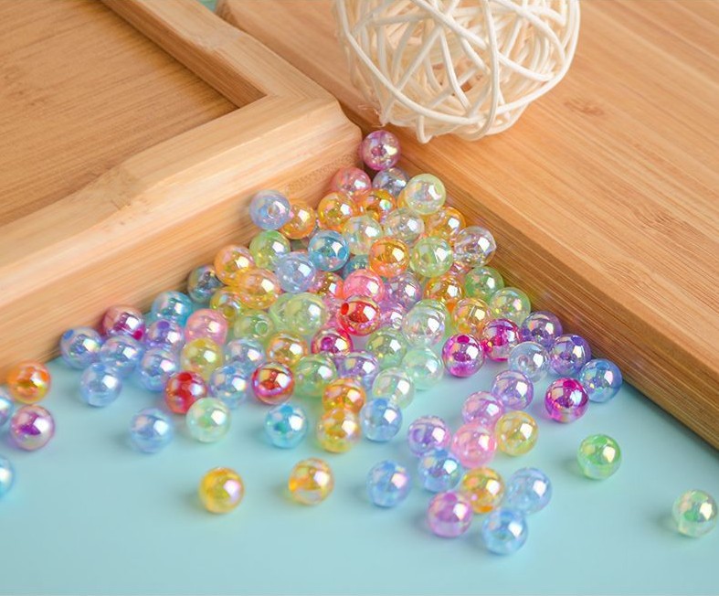 New macaron-colored camellia beads perforated solid rose loose beads diy beading material resin accessories pic 41