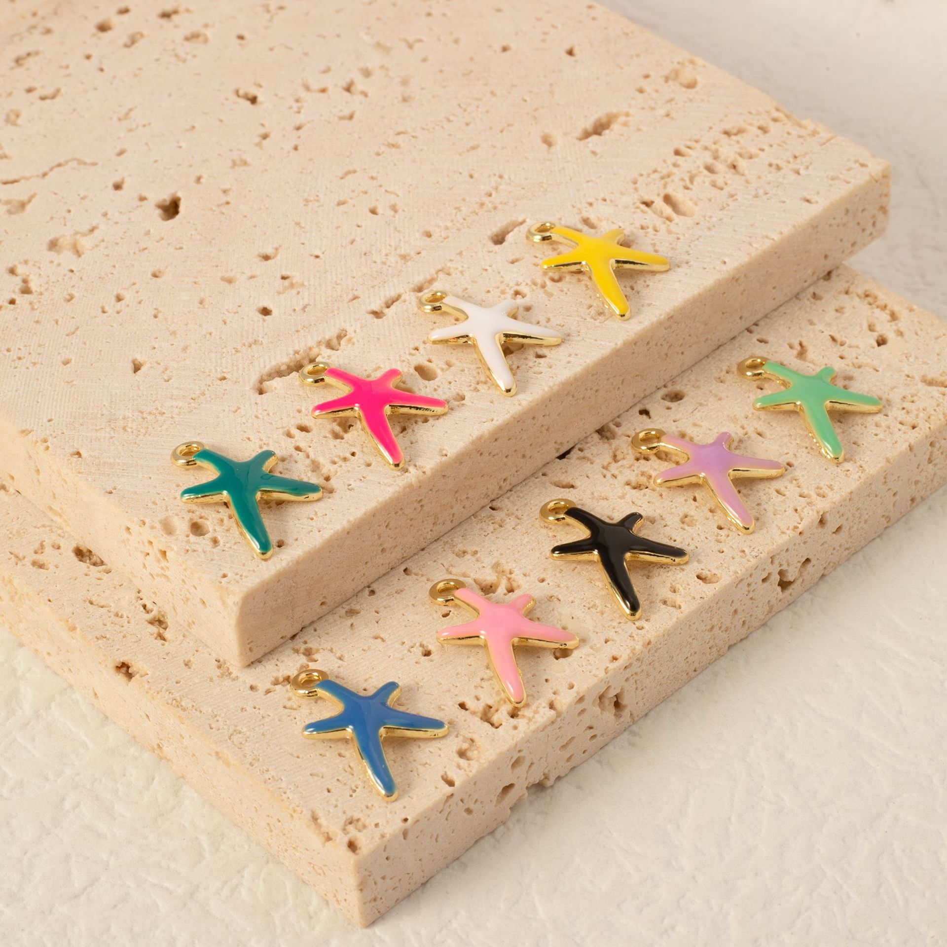 Wholesale of new cross-border supply candy-colored starfish earrings and pendants, DIY handcrafted jewelry accessories pic 2