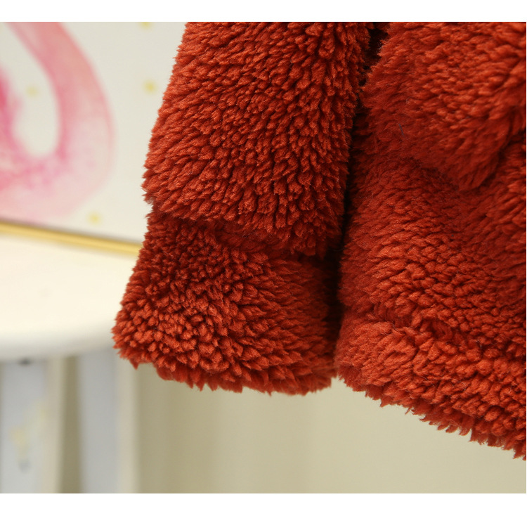 A new autumn and winter casual lambskin plush fur coat for women, a short Korean-style granular fleece warm top pic 10